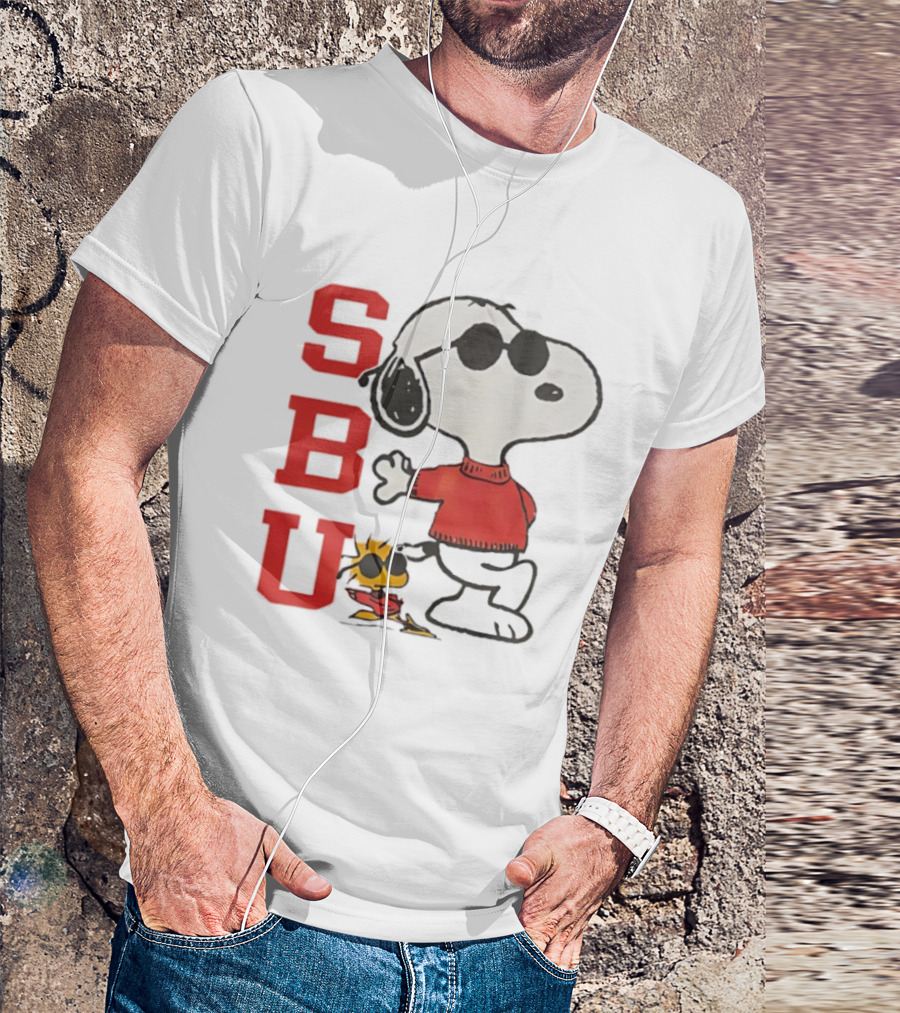Stony Brook University Snoopy Woodstock SBU Joe Cool T-Shirt