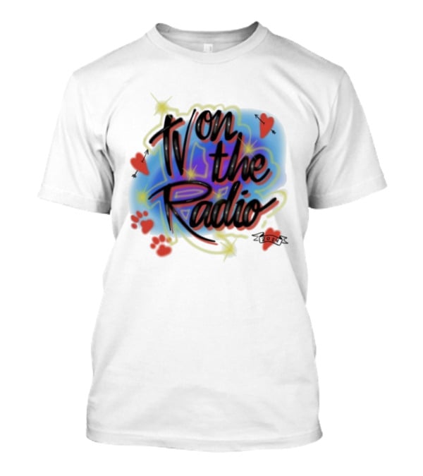 Tv On The Radio Airbrush Hearts Stars Sparkles T-Shirt