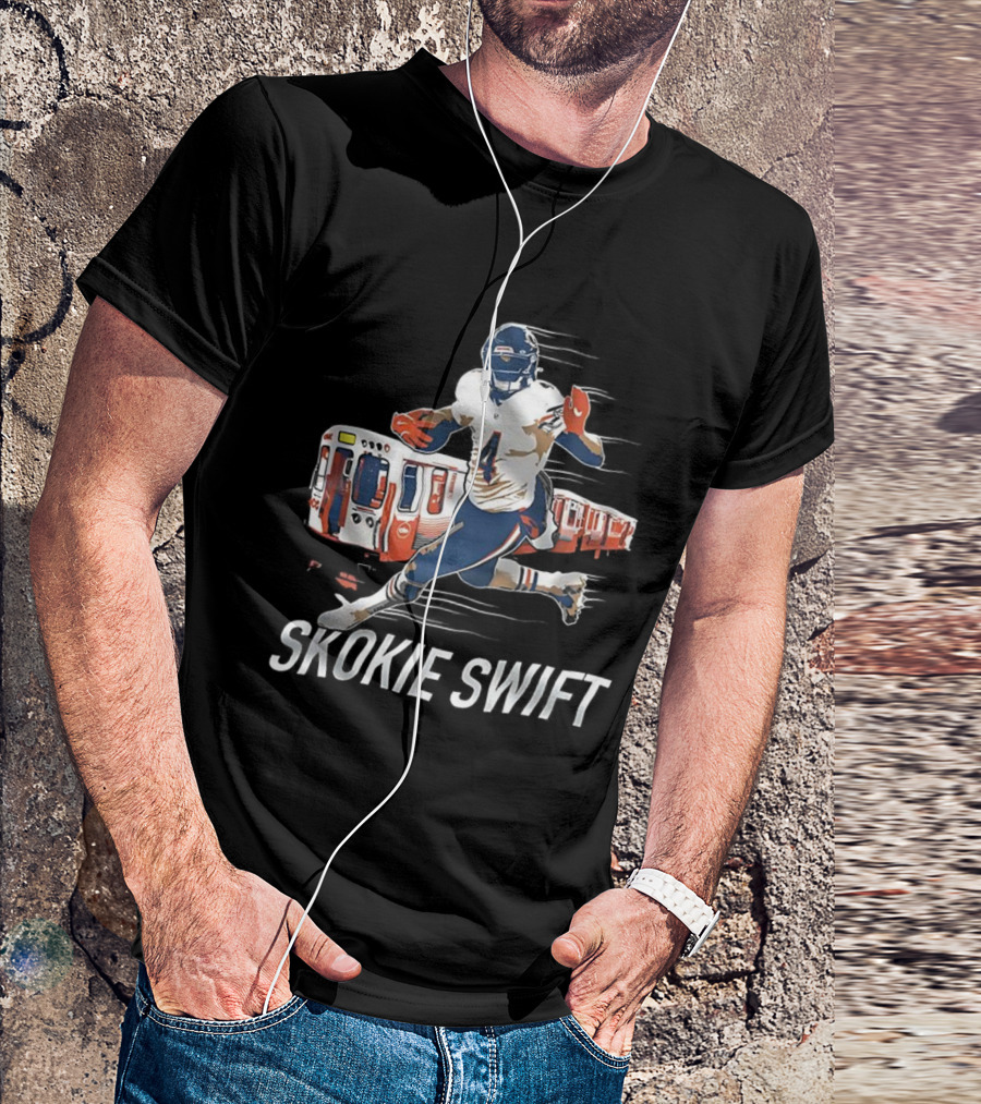D’Andre Swift Chicago Football Skokie Swift Train Player Mashup T-Shirt