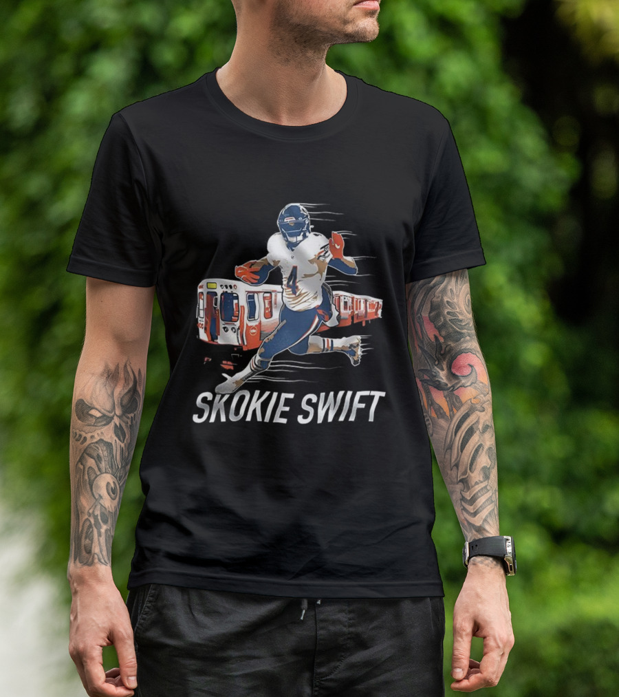 D’Andre Swift Chicago Football Skokie Swift Train Player Mashup T-Shirt