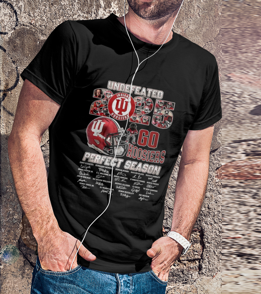 Indiana Hoosiers Undefeated 2025 Perfect Season Go Hoosiers T-Shirt