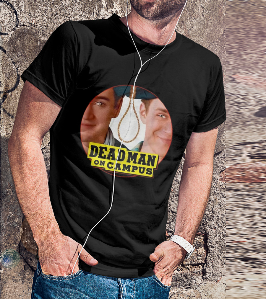 Dead Man On Campus 1998 Comedy Movie Vintage Noose Rope Collage T-Shirt
