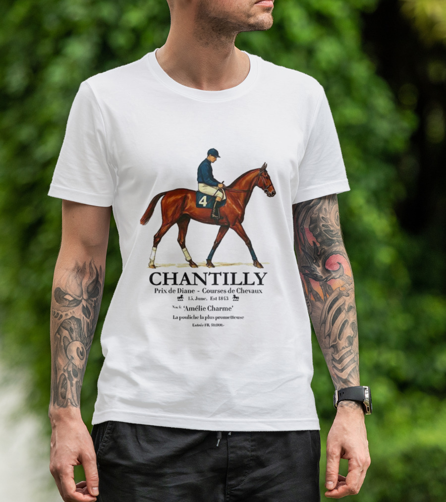 CHANTILLY Prix De Diane Courses De Chevaux 18 Juin Est 1843 Amélie Chazac Prometteuse T-Shirt