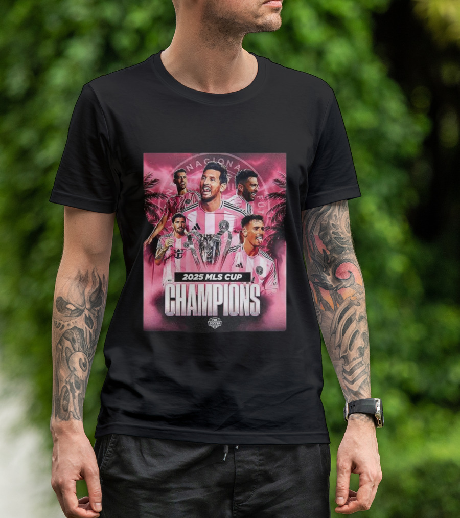 2025 MLS Cup Champions Messi And Miami Soccer Victory T-Shirt
