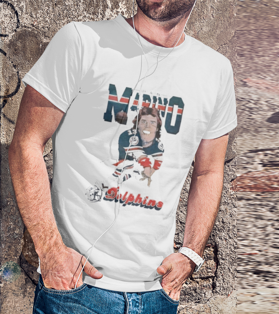 Marino Dolphins Football '80s Caricature T-Shirt