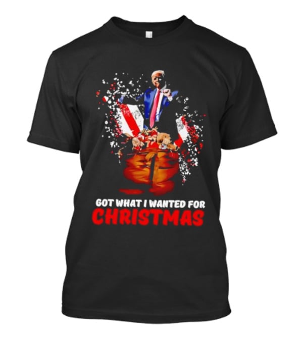 Trump Got What I Wanted For Christmas Santa Bag Fireworks T-Shirt