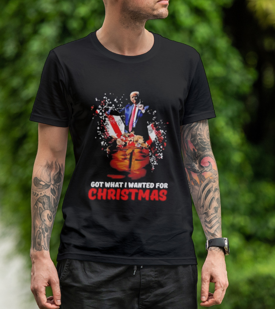 Trump Got What I Wanted For Christmas Santa Bag Fireworks T-Shirt