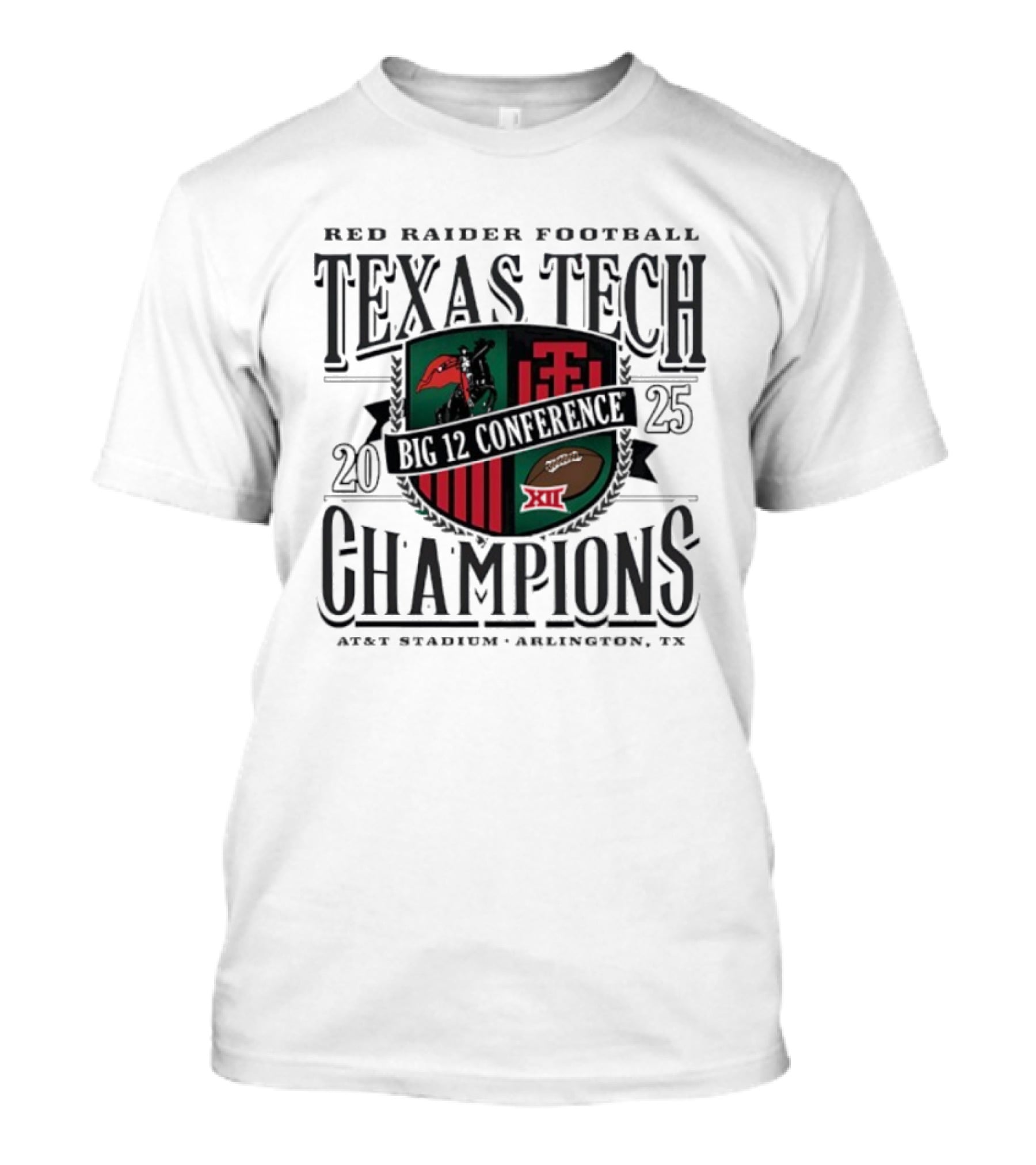 Texas Tech Red Raiders Football Big 12 Champions AT&T Stadium Arlington TX T-Shirt
