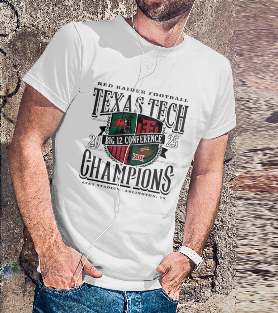 Texas Tech Red Raiders Football Big 12 Champions AT&T Stadium Arlington TX T-Shirt