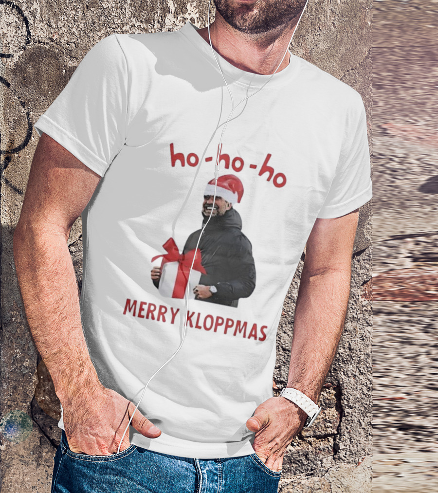 Ho Ho Ho Merry Kloppmas Christmas Funny Santa Hat T-Shirt