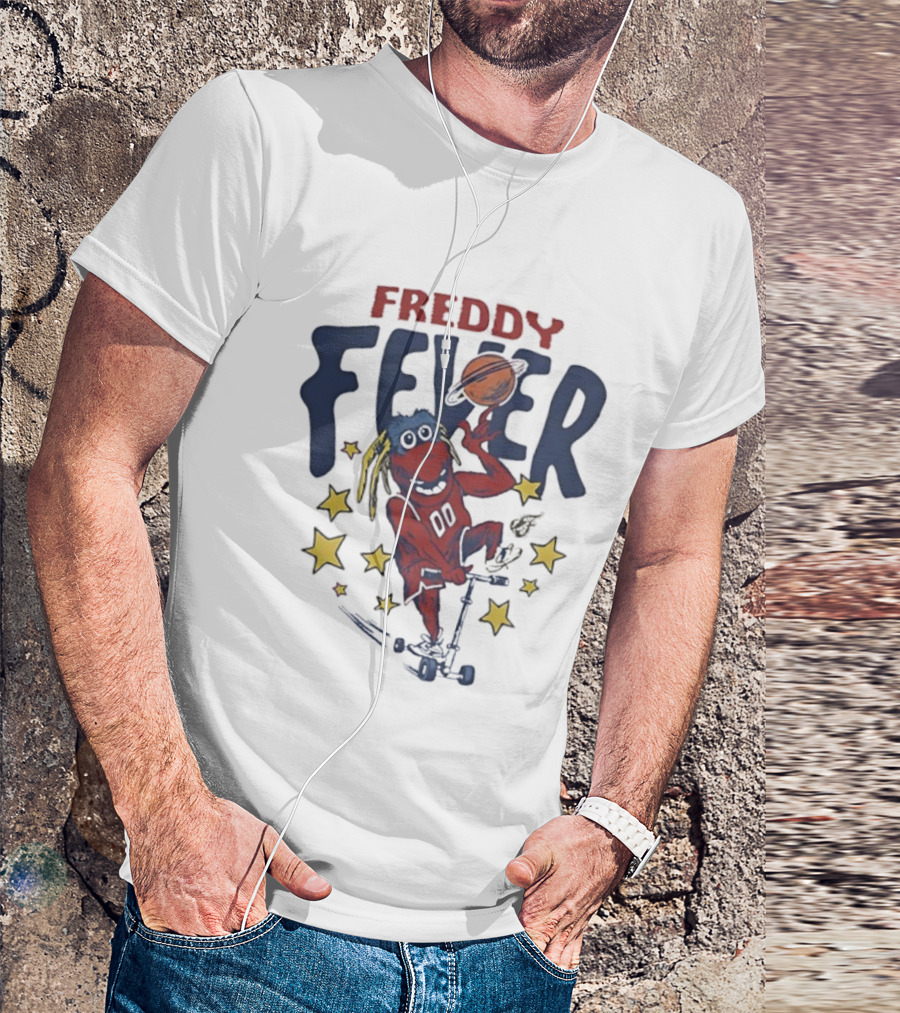 Freddy Fever Indiana Fever Mascot Basketball Stars Scooter T-Shirt