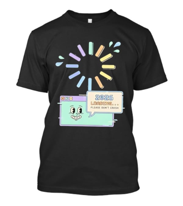2026 Loading Please Don’t Crash Fun Pixel Art Countdown Graphic T-Shirt