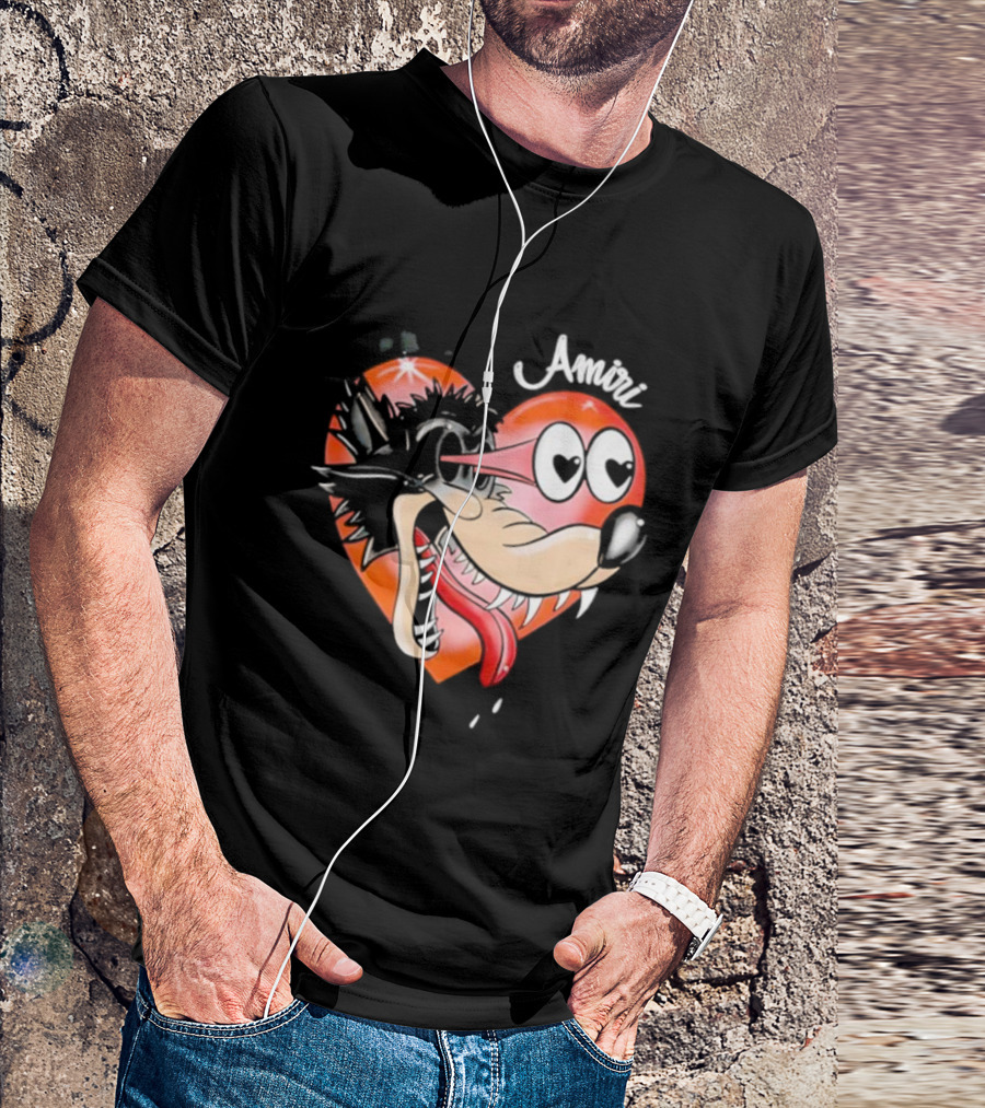 Amiri Hopeless Romantic Heart Cartoon Animation T-Shirt