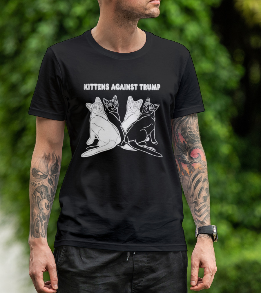 Kittens Against Trump Cats Illustration T-Shirt