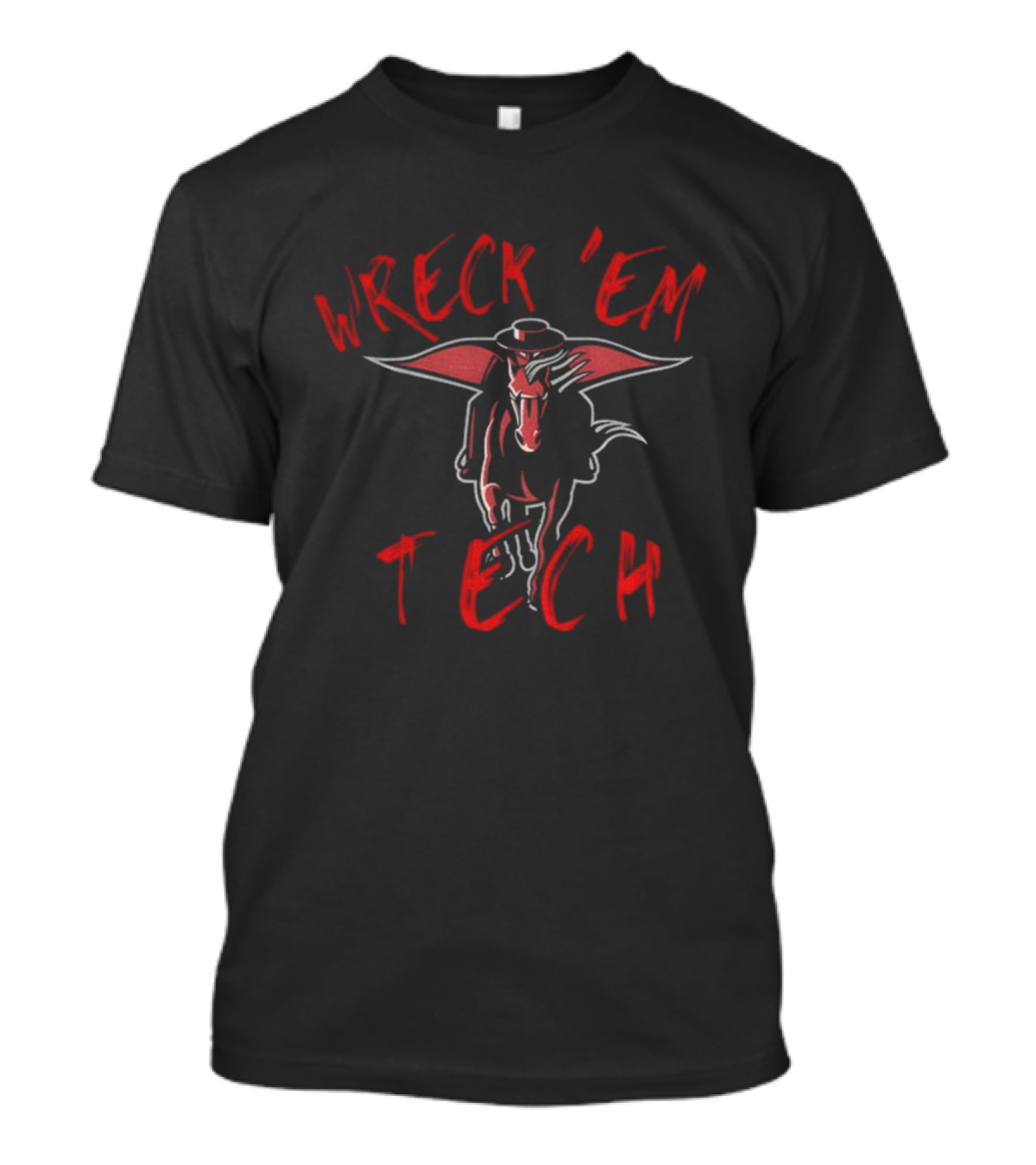 Wreck 'em Tech Texas Tech Red Raiders Football Masked Rider T-Shirt