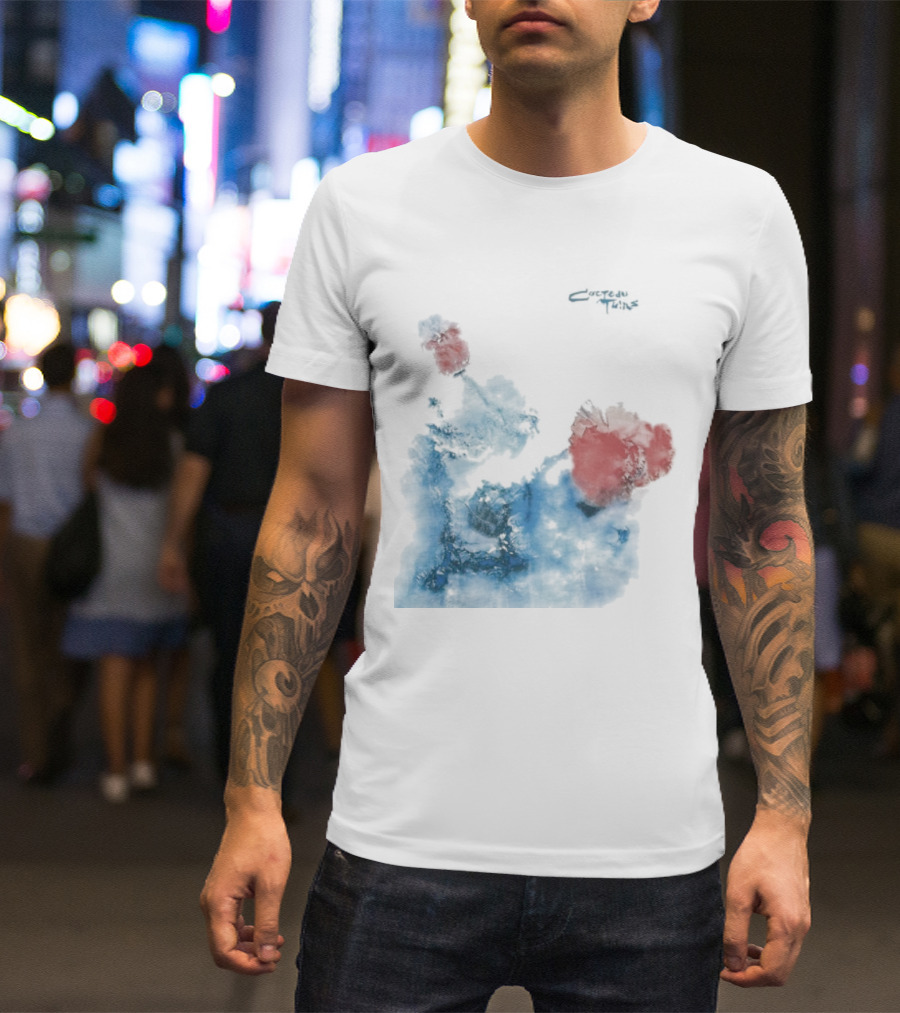 Cocteau Twins Head Over Heels Sunburst Blue And Red Abstract T-Shirt