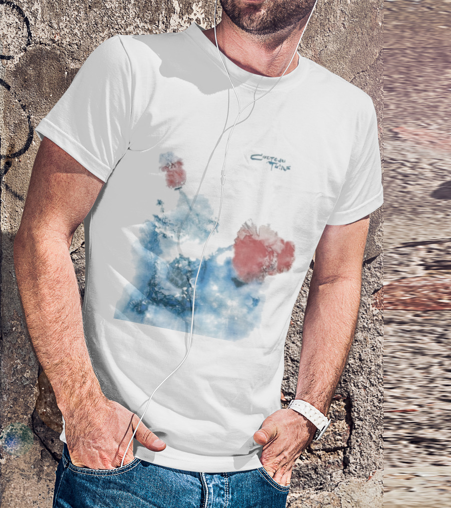 Cocteau Twins Head Over Heels Sunburst Blue And Red Abstract T-Shirt