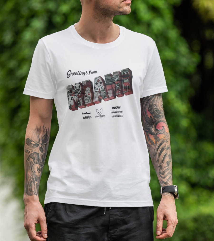 Greetings From Miami Murkage Cartel Owl Chocodile Slush Puppie T-Shirt