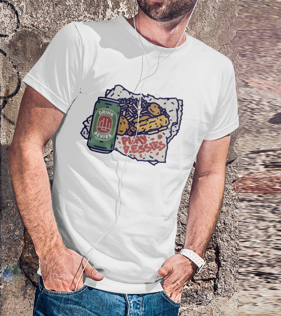 Drink Bevies Play Ressies Fast Food Can And Fries Illustration T-Shirt