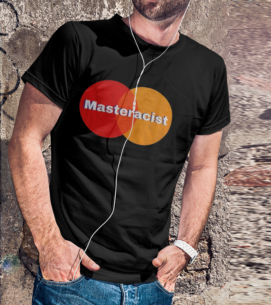 Masterracist Mastercard Parody Iconic Red Orange Overlapping Circles T-Shirt