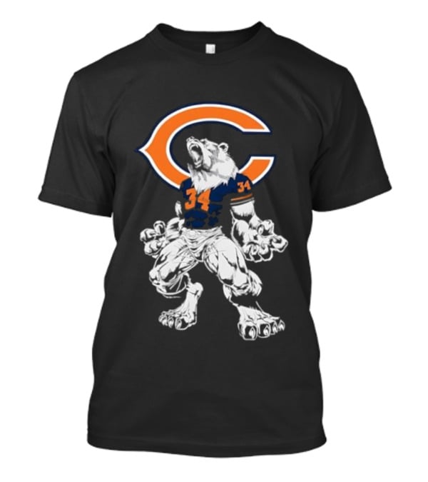 Chicago Bears Mascot Iconic Scream 34 Fan Favorite Football Team Apparel T-Shirt