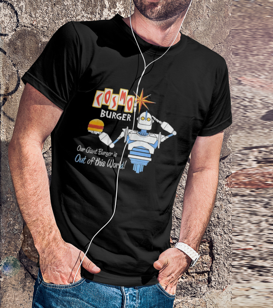 Cosmo Burger Giant Burger Robot Star Out Of This World T-Shirt