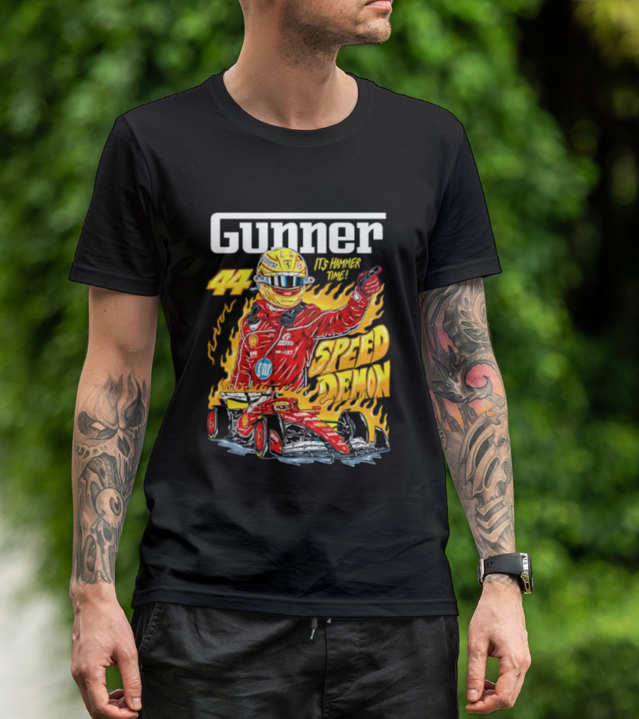 Gunner 44 Speed Demon Lewis Hamilton It's Hammer Time Racing Legend T-Shirt