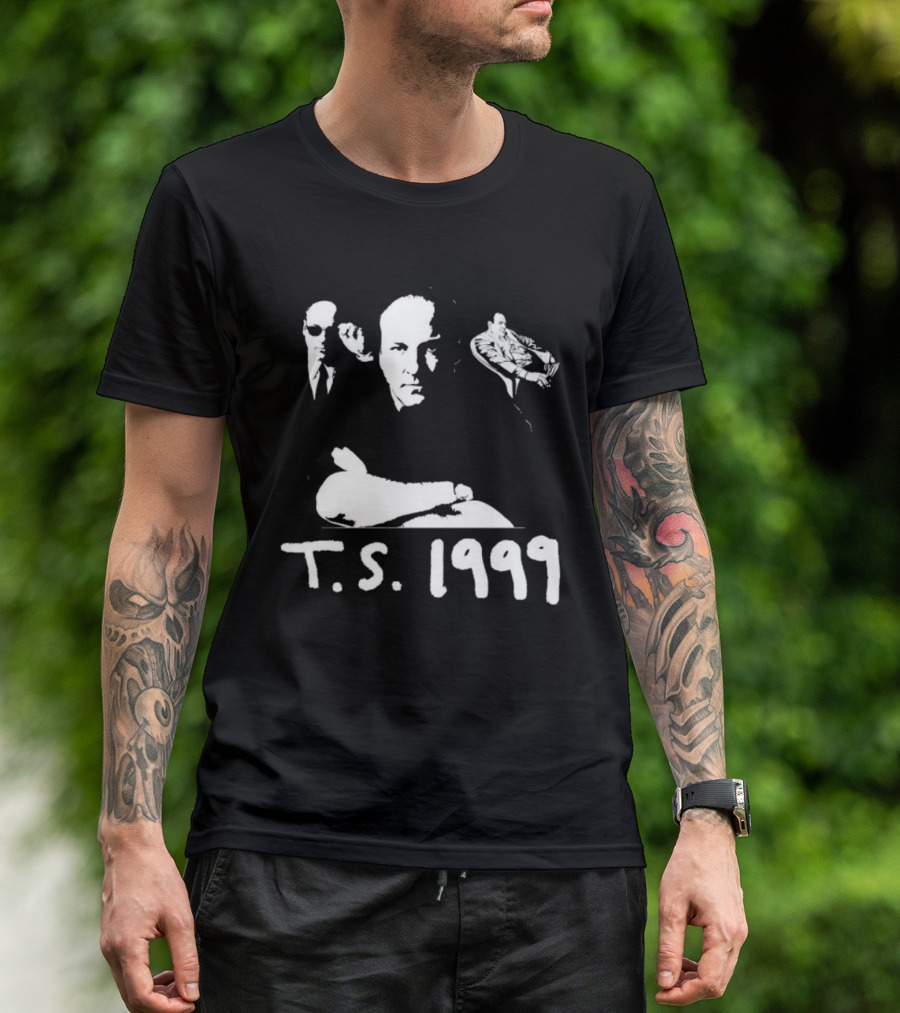 T.S. 1999 Sopranos Inspired Iconic Mob Boss Imagery T-Shirt