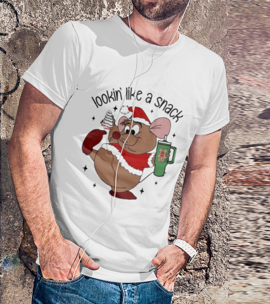 Christmas Cartoon Mouse Lookin' Like A Snack Fat Rat T-Shirt