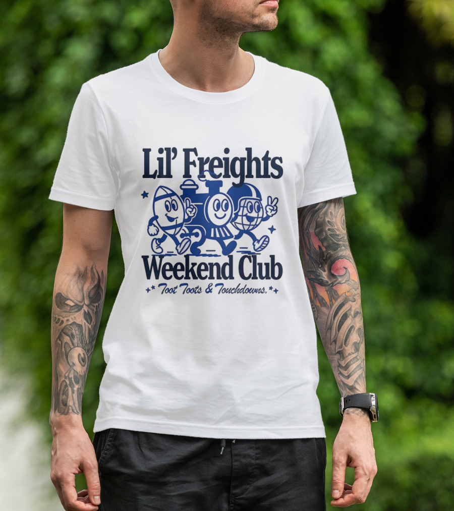 Lil’ Freights Weekend Club Toot Toots And Touchdowns Steam Train T-Shirt