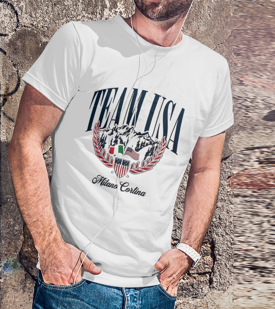 TEAM USA Milano Cortina 2026 Winter Olympics Laurel Wreath T-Shirt