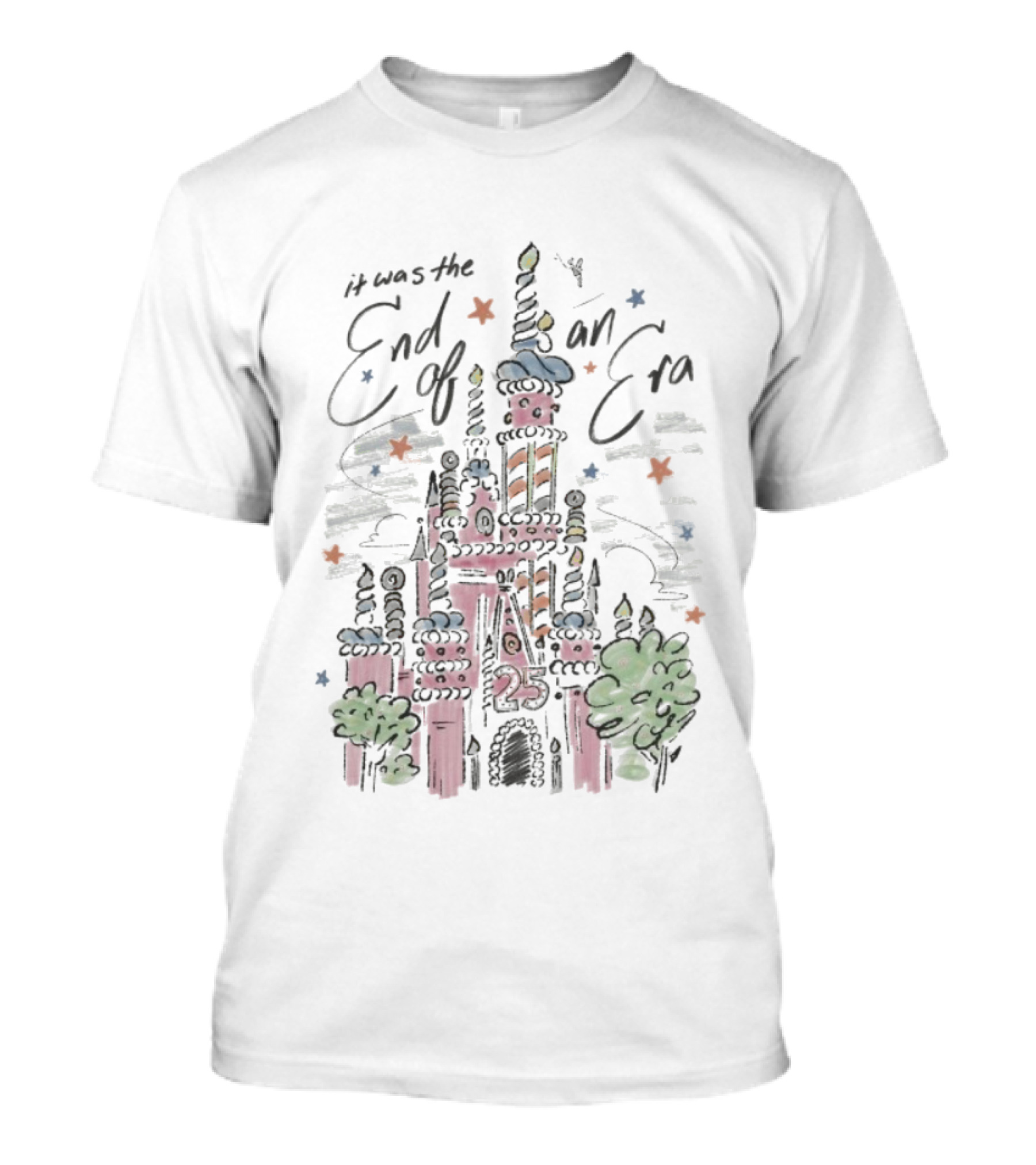 It Was The End Of An Era Magical Castle Illustration T-Shirt