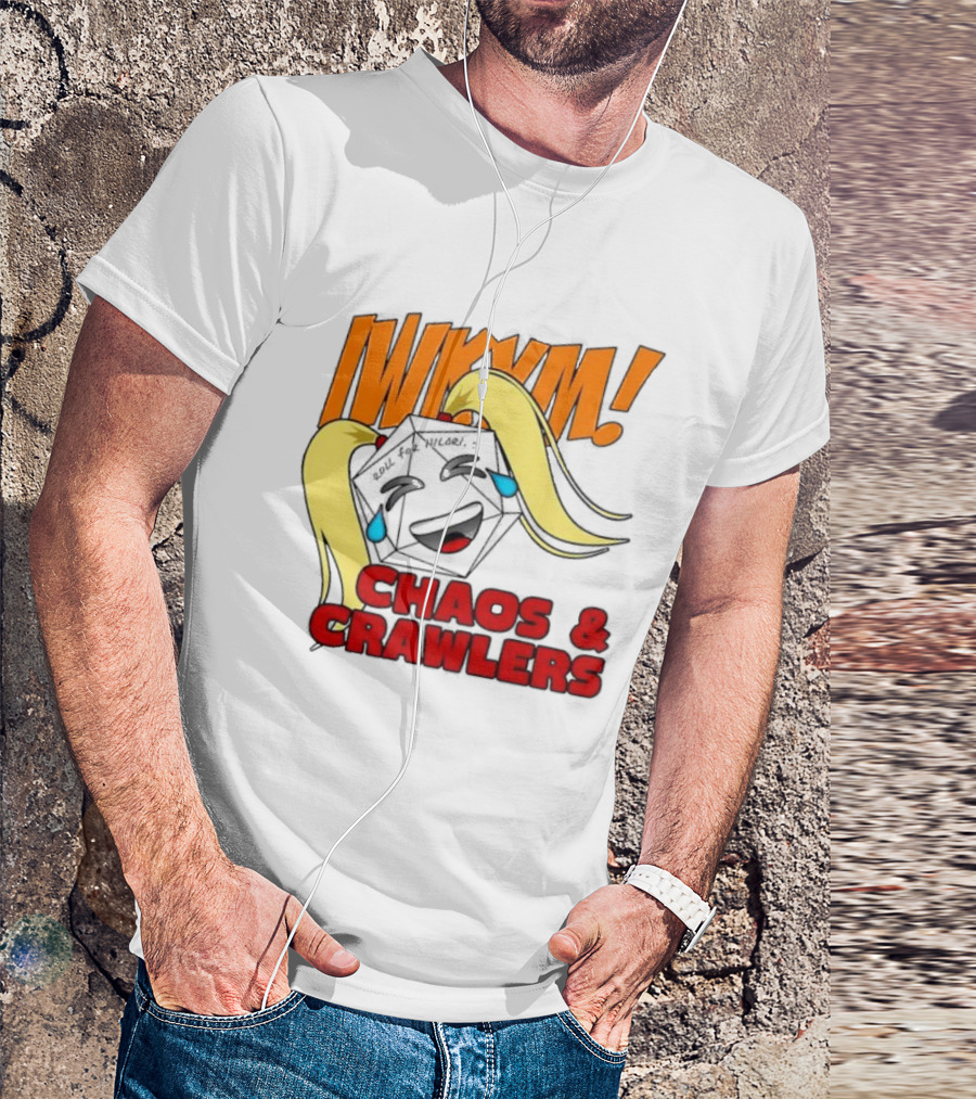 IWKYM Chaos Crawlers Pigtail Dice Face Comedy T-Shirt