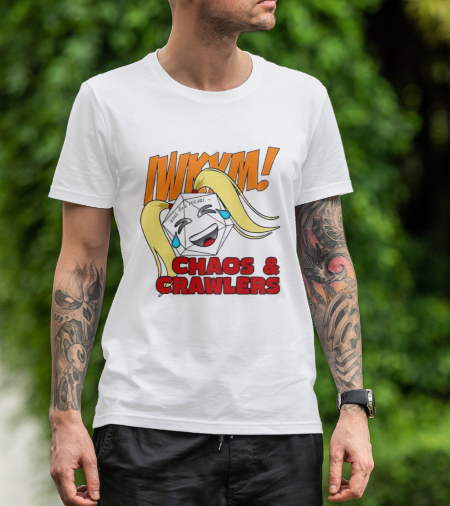 IWKYM Chaos Crawlers Pigtail Dice Face Comedy T-Shirt
