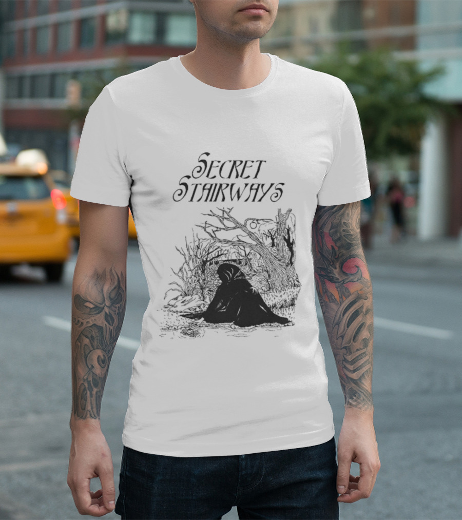 Secret Stairways Enchanted Nature Scene T-Shirt