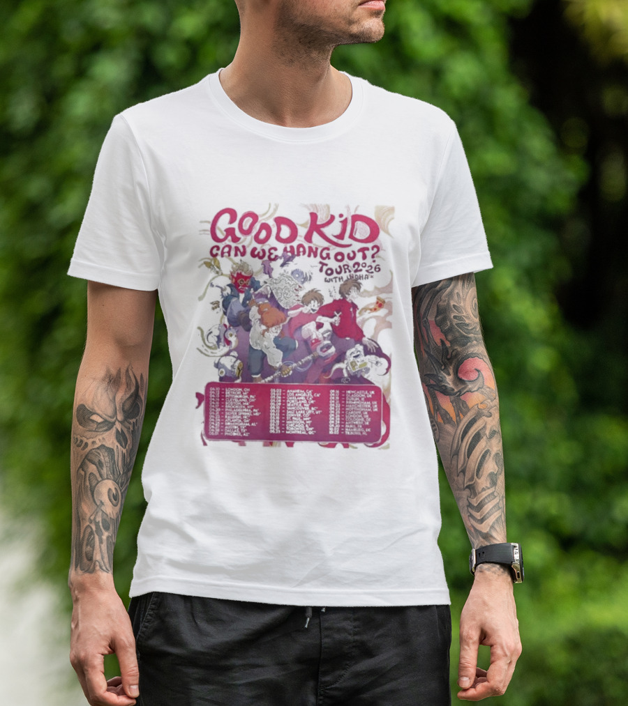 Good Kid Can We Hang Out Tour 2026 Dates Psychedelic Theme T-Shirt