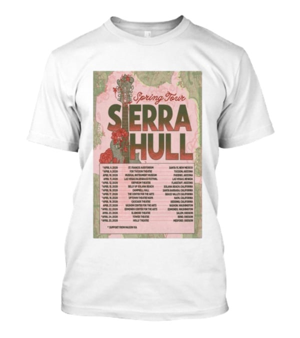 Spring Tour Sierra Hull 2026 St. Francis Auditorium Las Vegas Bluegrass Festival Tower Theatre T-Shirt