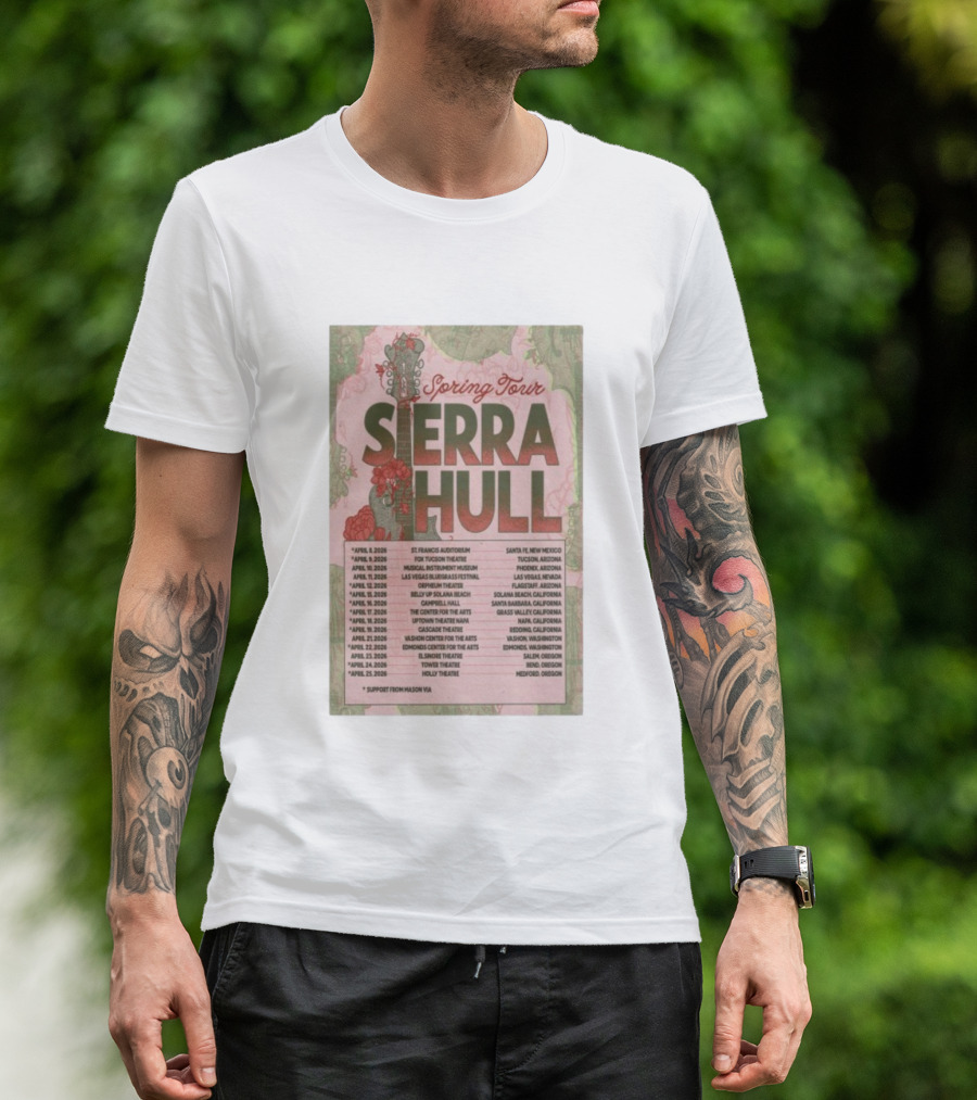 Spring Tour Sierra Hull 2026 St. Francis Auditorium Las Vegas Bluegrass Festival Tower Theatre T-Shirt