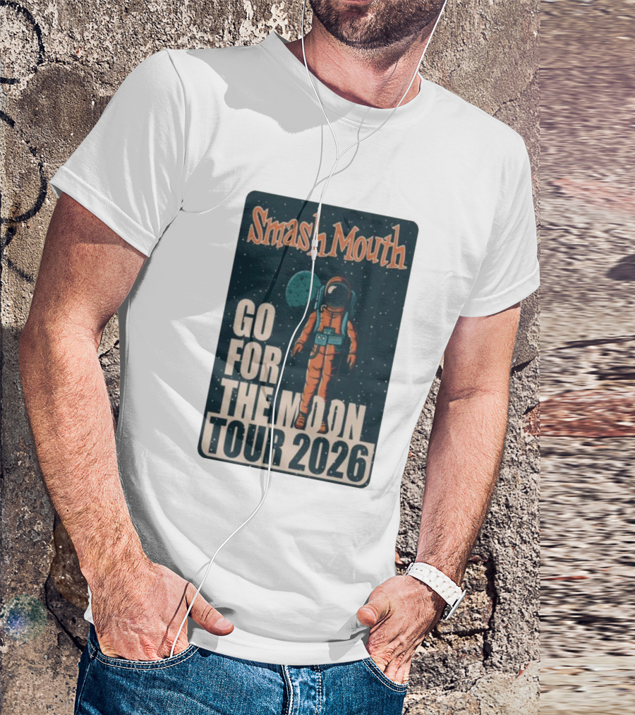 Smash Mouth Go For The Moon Tour 2026 Astronaut Space T-Shirt