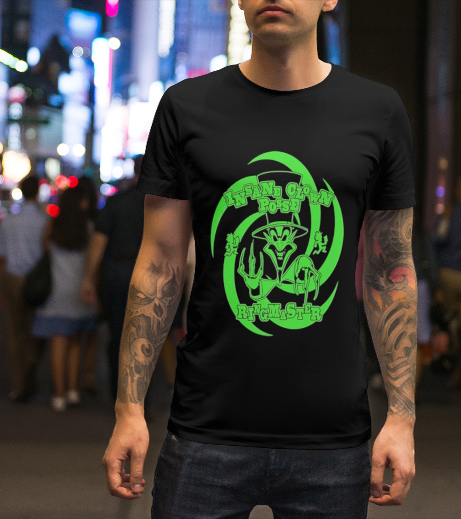 Insane Clown Posse Ringmaster Neon Green Logo T-Shirt