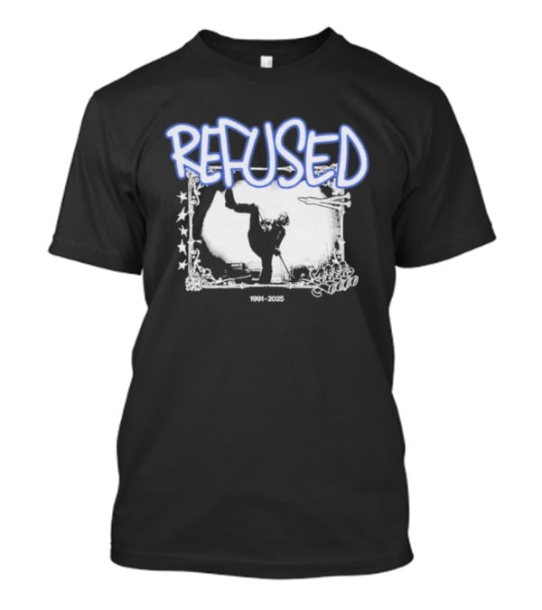 Refused The Final Show 1991 2025 Graffiti Style With Kickboxing Silhouette And Stars T-Shirt