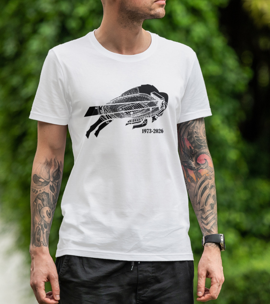 Buffalo Bills Highmark Stadium Farewell Tour 1973-2026 T-Shirt