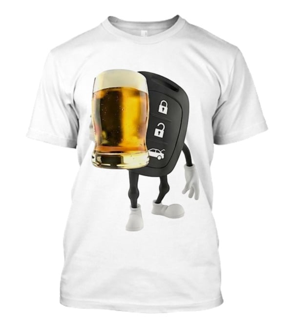 Beer Glass Car Key Locks T-Shirt