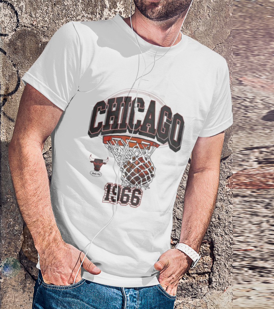Chicago Bulls 1966 Basketball Hoop T-Shirt