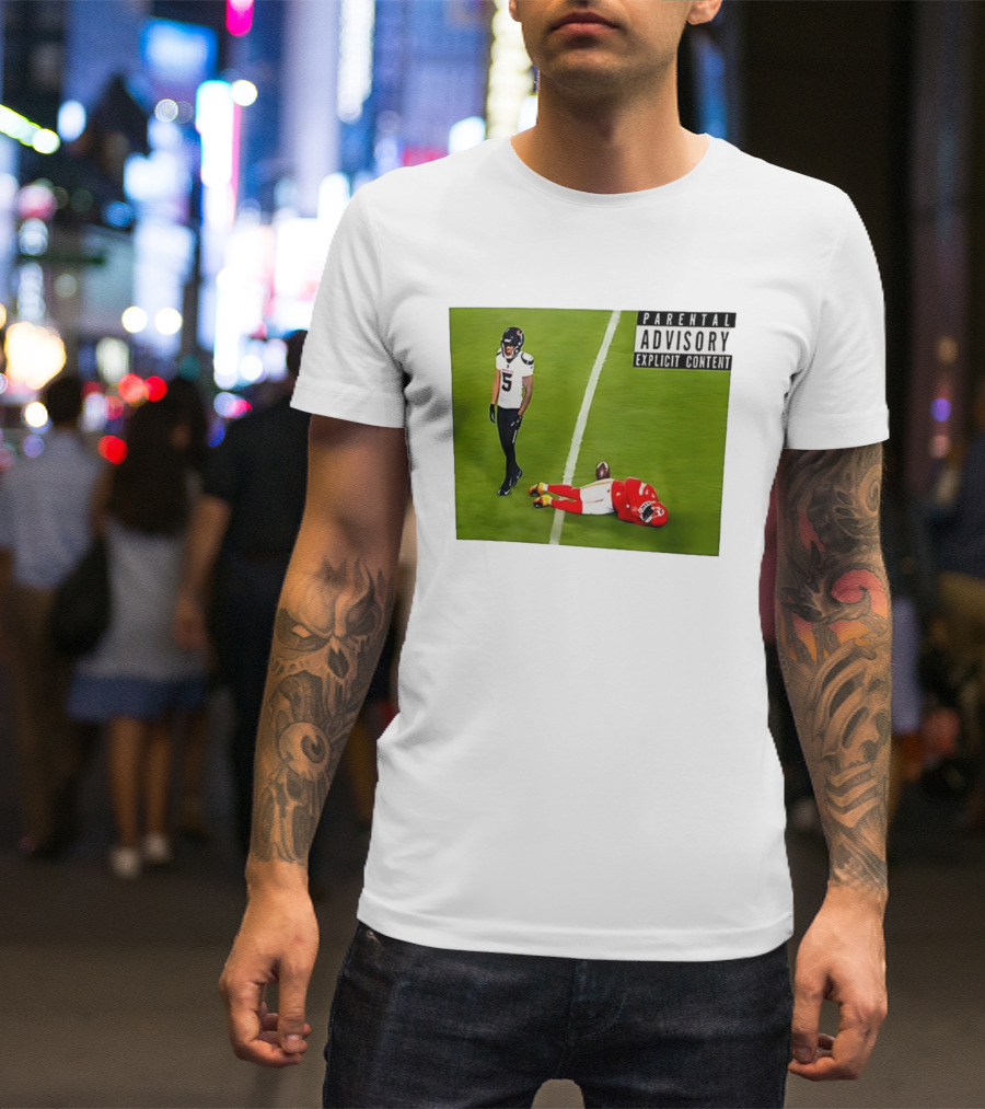 Parental Advisory Football Hit Jalen Pitre Versus Kansas City T-Shirt