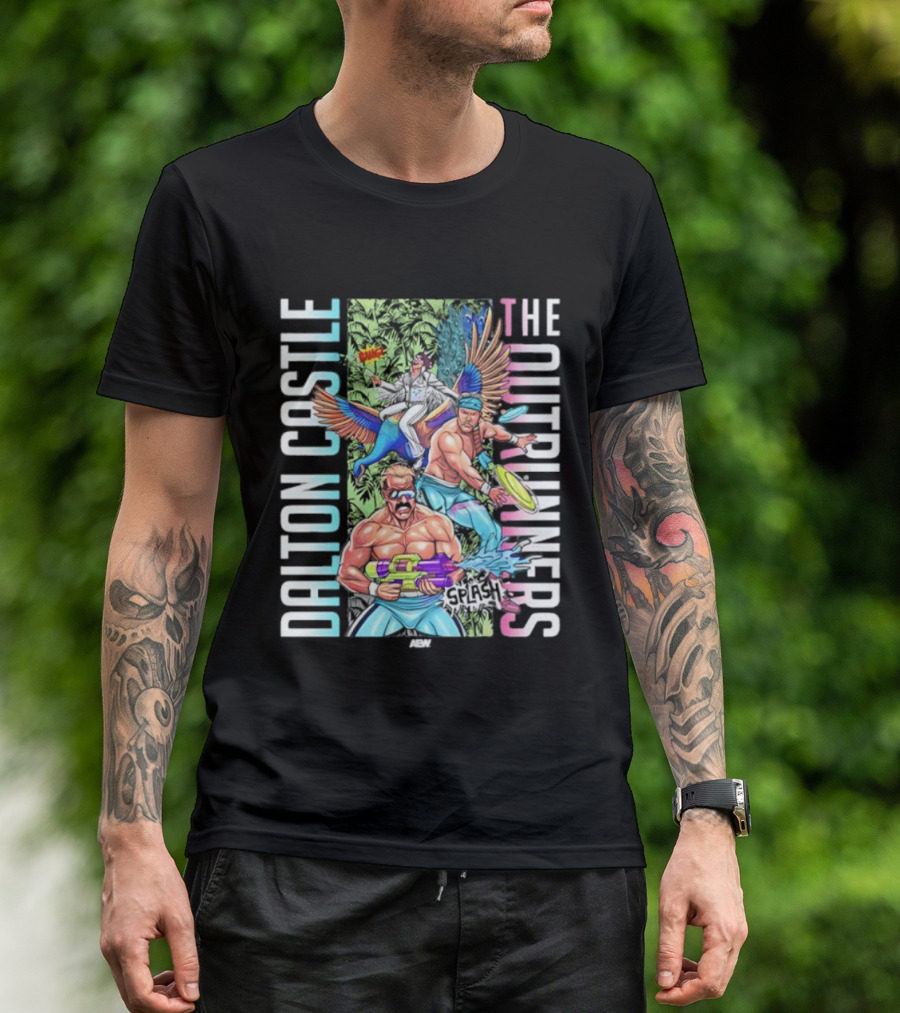 Dalton Castle The Outrunners Pro Wrestling Splash AEW Merch T-Shirt