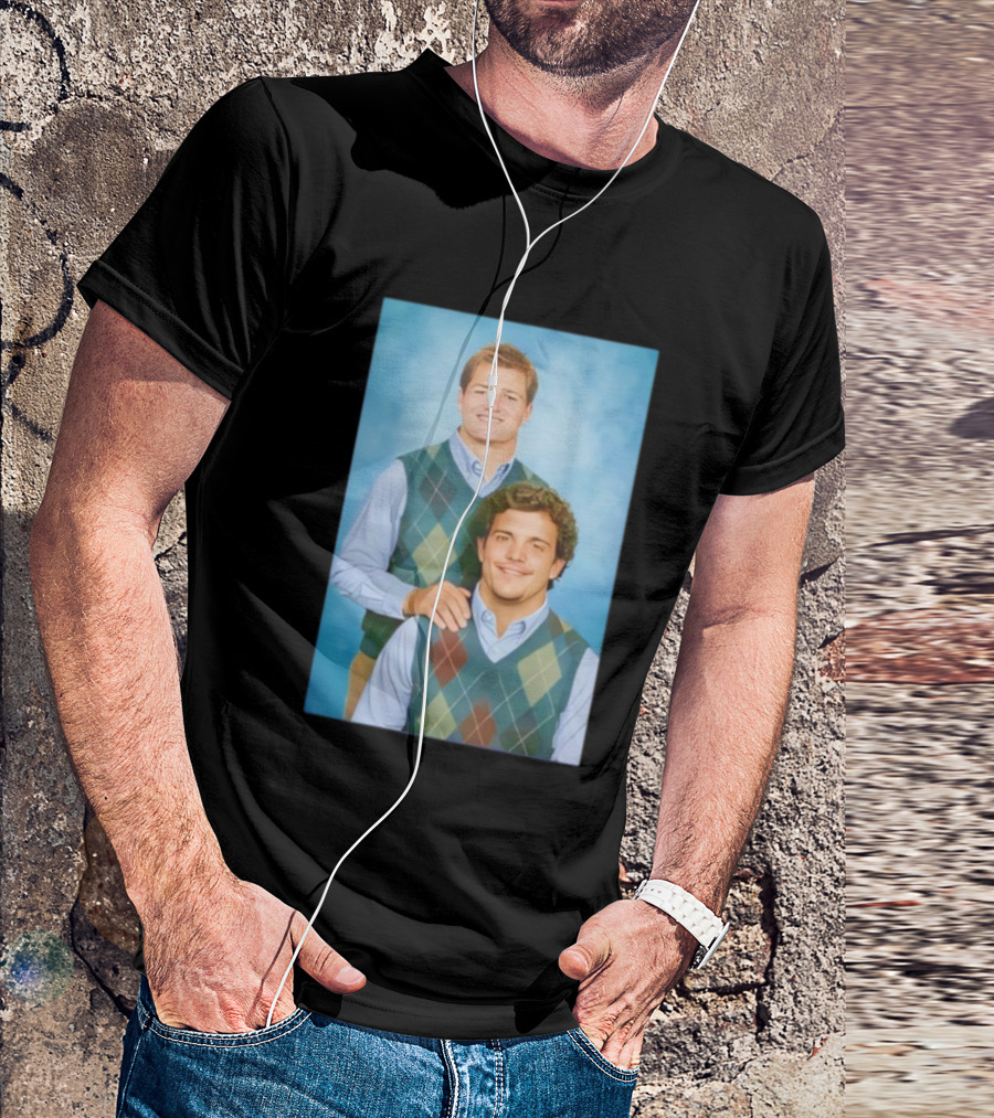 Drake Maye Will Campbell Step Brothers Portrait Parody T-Shirt