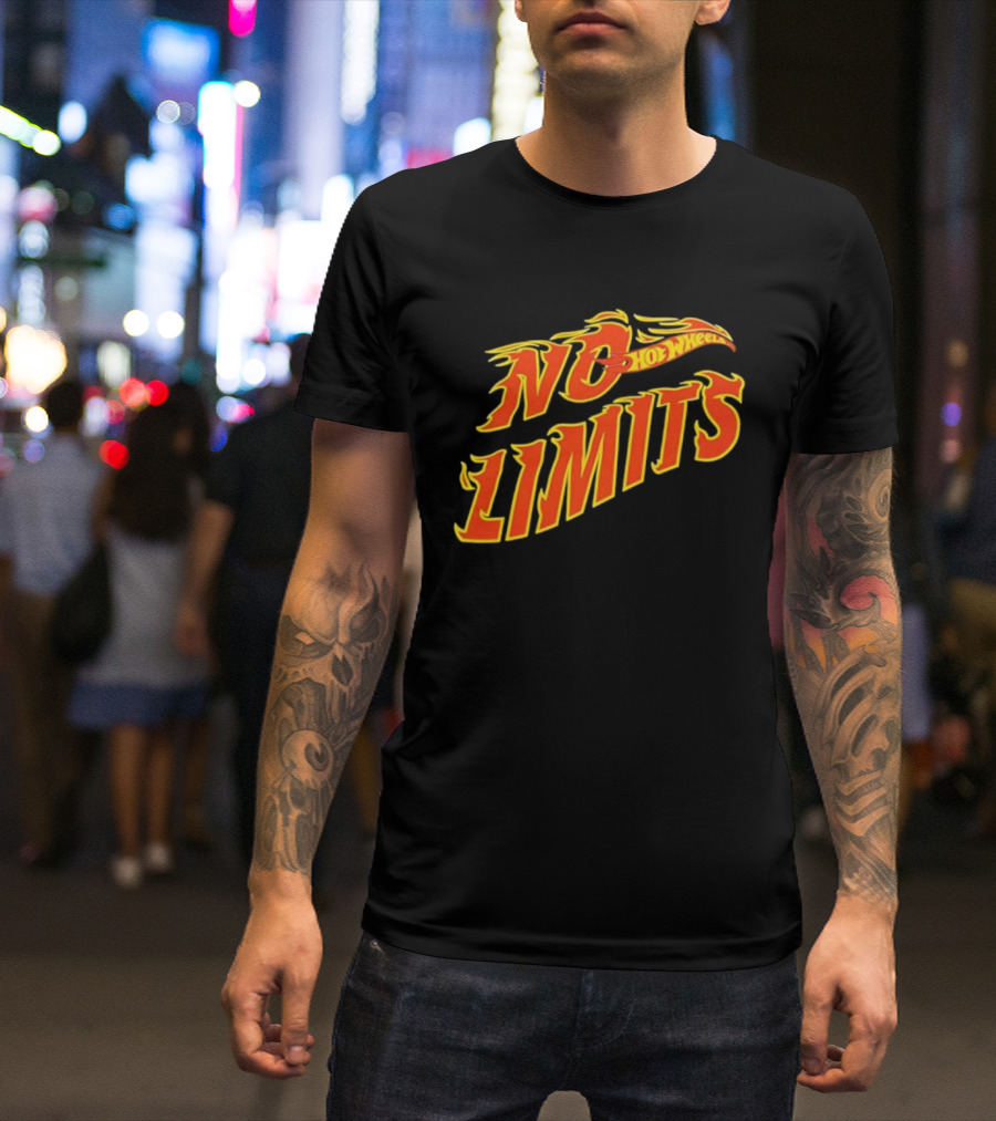 Hot Wheels No Limits Flame Text T-Shirt