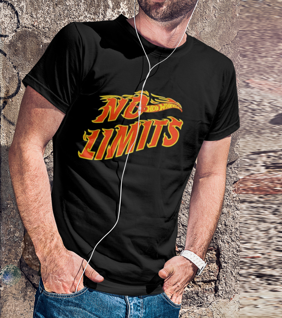 Hot Wheels No Limits Flame Text T-Shirt