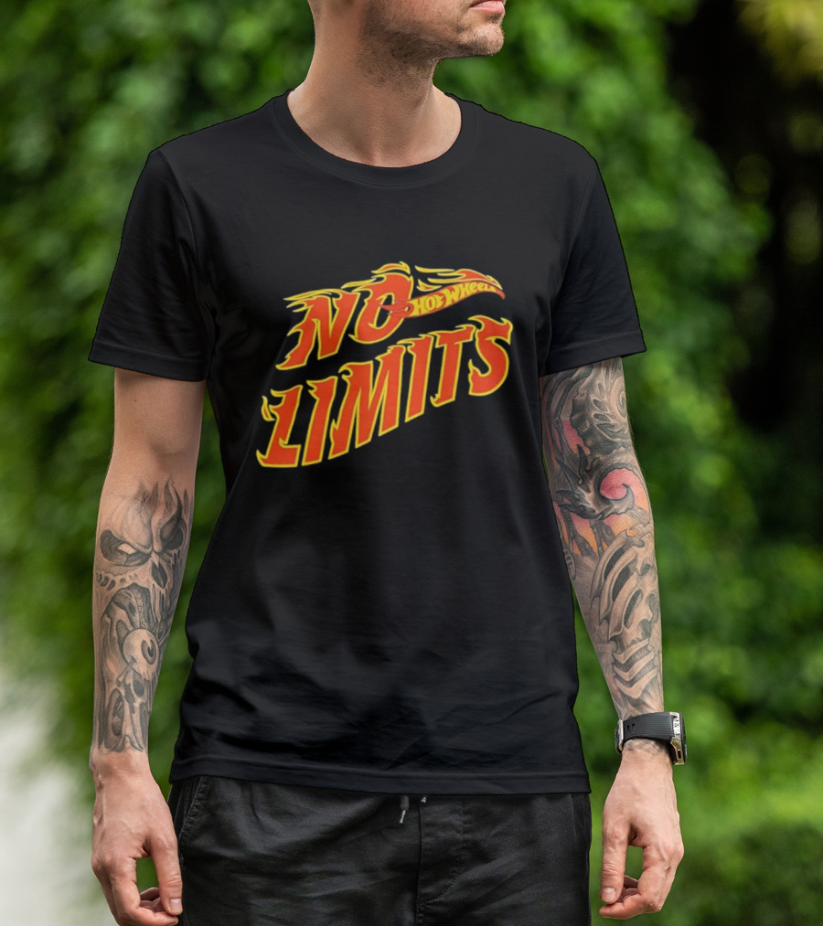 Hot Wheels No Limits Flame Text T-Shirt